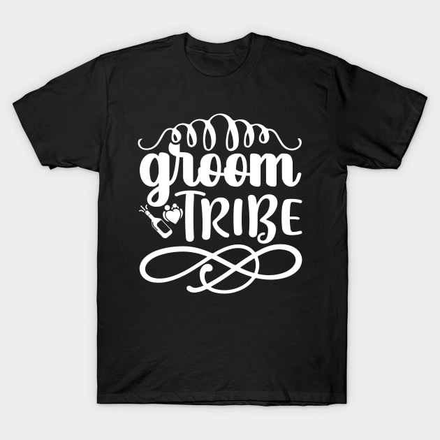 Groom Tribe - Wedding Engagement Engaged T-Shirt by fromherotozero